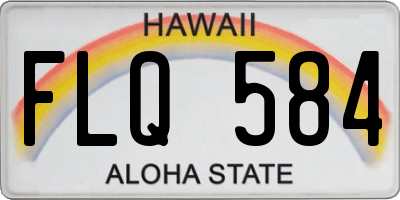 HI license plate FLQ584