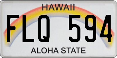 HI license plate FLQ594