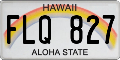 HI license plate FLQ827