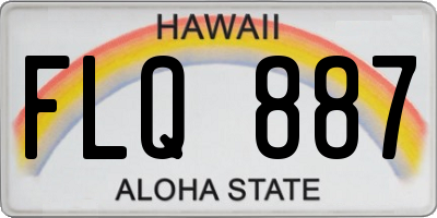 HI license plate FLQ887