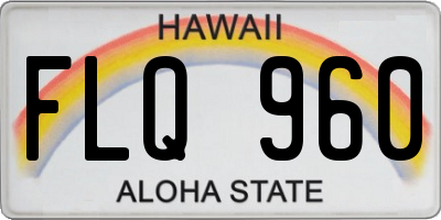 HI license plate FLQ960