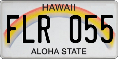 HI license plate FLR055