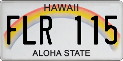 HI license plate FLR115