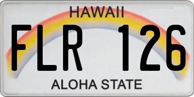 HI license plate FLR126