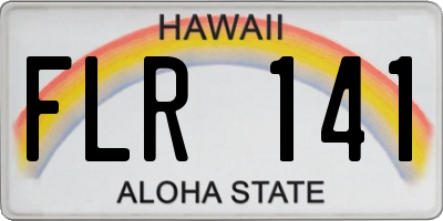 HI license plate FLR141