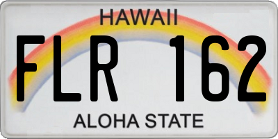 HI license plate FLR162