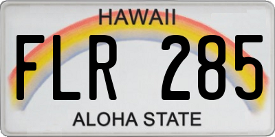 HI license plate FLR285