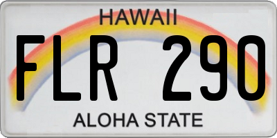 HI license plate FLR290
