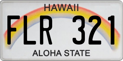 HI license plate FLR321