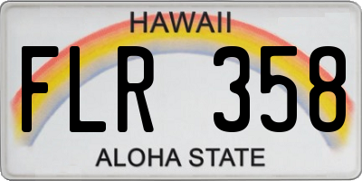 HI license plate FLR358