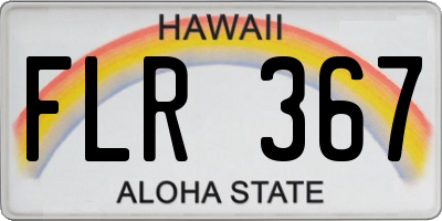 HI license plate FLR367