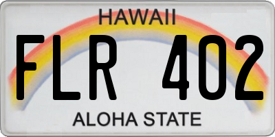 HI license plate FLR402