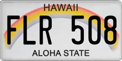 HI license plate FLR508