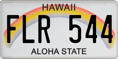 HI license plate FLR544