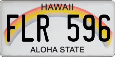 HI license plate FLR596