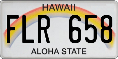 HI license plate FLR658