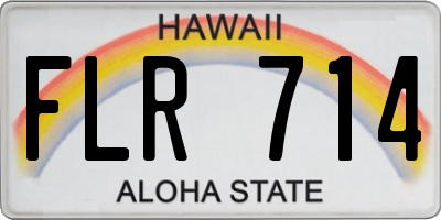 HI license plate FLR714