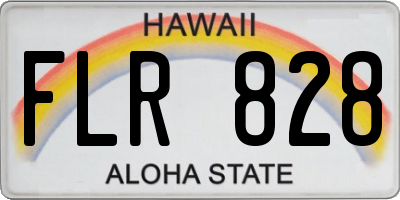 HI license plate FLR828