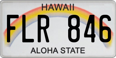 HI license plate FLR846