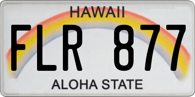 HI license plate FLR877