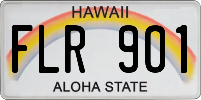 HI license plate FLR901