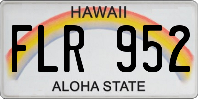 HI license plate FLR952
