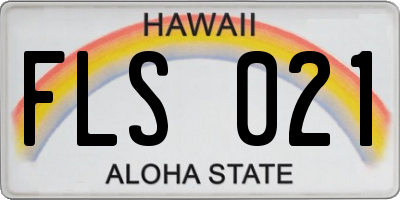HI license plate FLS021