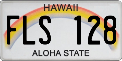 HI license plate FLS128