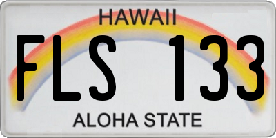 HI license plate FLS133
