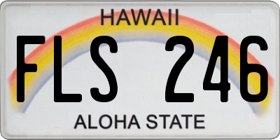 HI license plate FLS246
