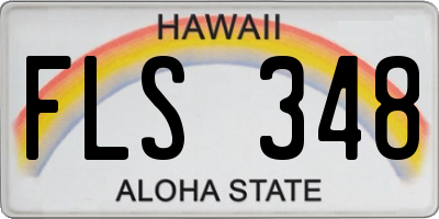 HI license plate FLS348