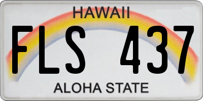 HI license plate FLS437