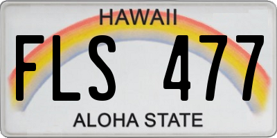 HI license plate FLS477
