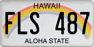 HI license plate FLS487