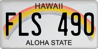 HI license plate FLS490