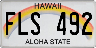 HI license plate FLS492
