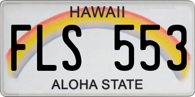HI license plate FLS553