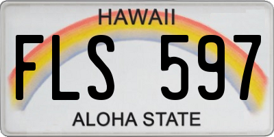 HI license plate FLS597