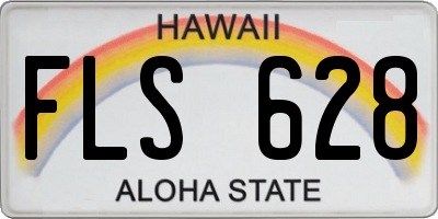 HI license plate FLS628