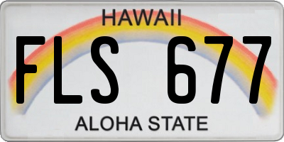 HI license plate FLS677
