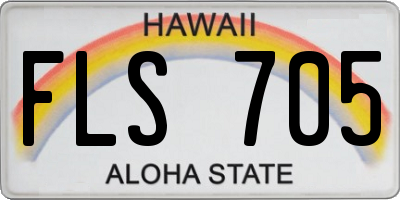HI license plate FLS705
