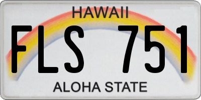 HI license plate FLS751