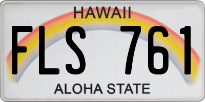 HI license plate FLS761