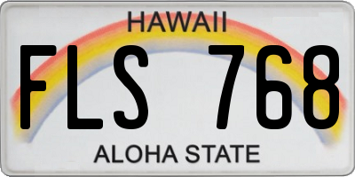 HI license plate FLS768