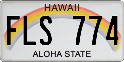 HI license plate FLS774
