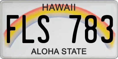 HI license plate FLS783