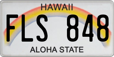 HI license plate FLS848