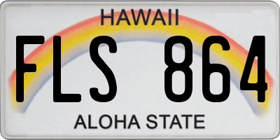 HI license plate FLS864