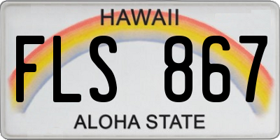 HI license plate FLS867