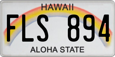 HI license plate FLS894